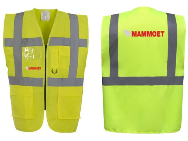 YK103 Mammoet Hi-Vis Exec Vest - Yellow