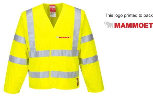 Mammoet FR Hi-Vis Long Sleeve Waistcoat - Yellow