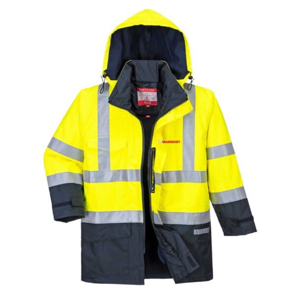 S779 - Bizflame Rain Hi-Vis Multi-Protection Jacket - Yellow / Navy